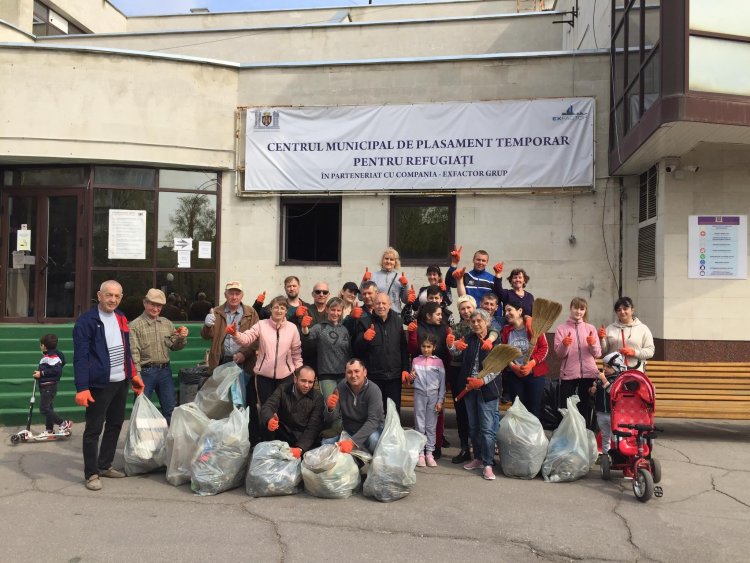 Astăzi, 16 aprilie 2022, s-a desfăşurat acţiune de salubrizare organizată de Pretura sectorului Rîșcani împreună cu refu...