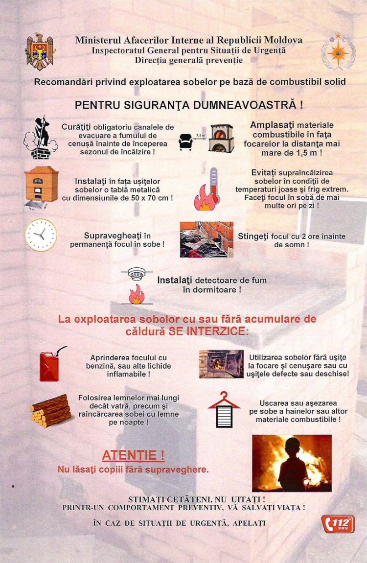 Recomandări pentru siguranța cetățenilor